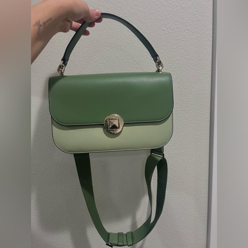 Kate Spade Audrey Colorblock Sage Green Crossbody Purse
